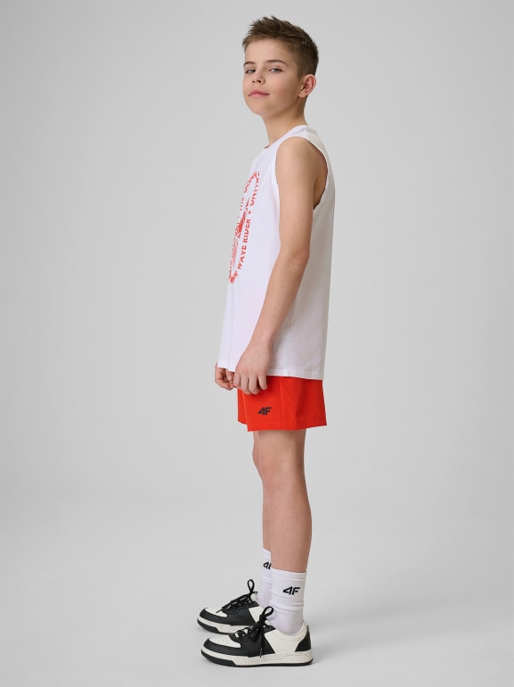 Chłopięce spodenki plażowe 4F 4FJRSS26UBDSM217 - czerwone