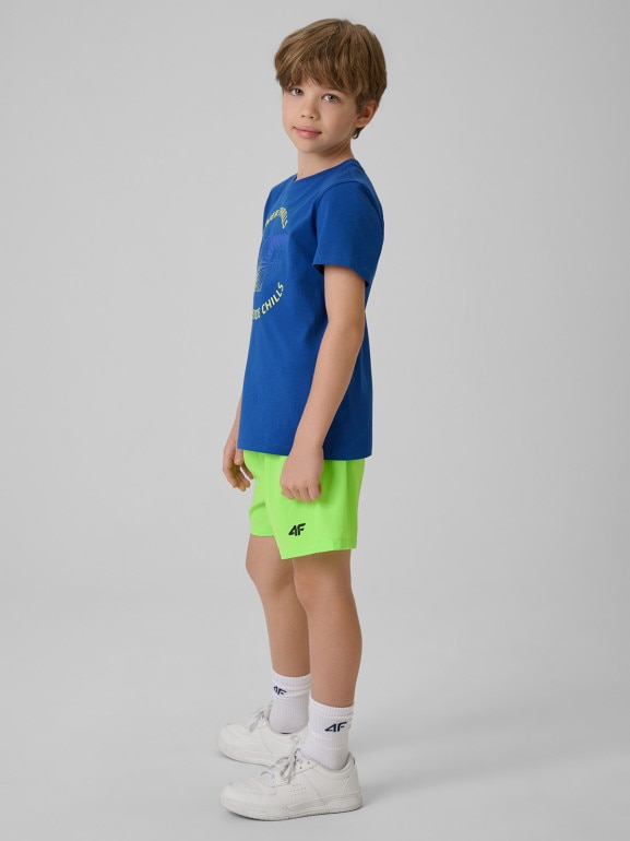 Chłopięce spodenki plażowe 4F 4FJRSS26UBDSM217 - zielone