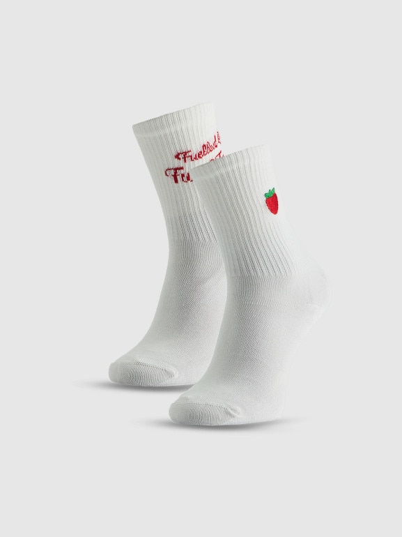 Dziewczęce skarpetki (2-pack) 4F 4FJRSS26USOCF699 - białe