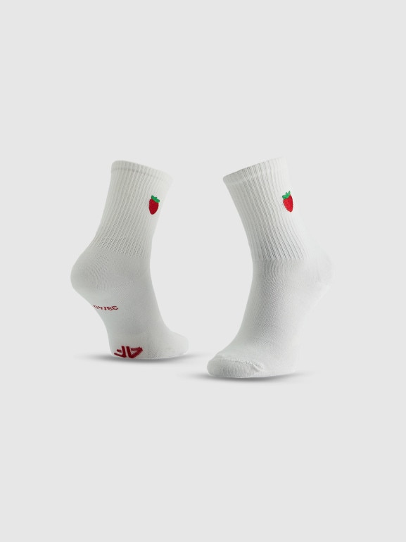 Dziewczęce skarpetki (2-pack) 4F 4FJRSS26USOCF699 - białe