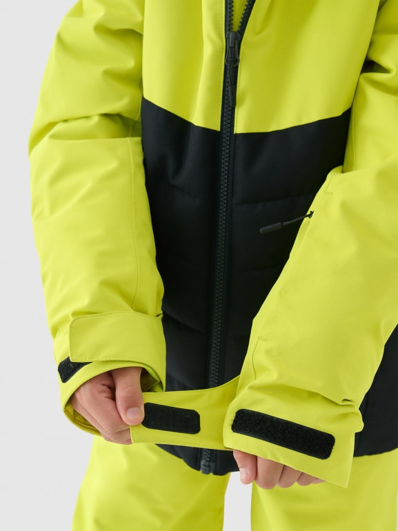 Chłopięca kurtka narciarska 4F 4FJWAW24TTJAM535 - zielona