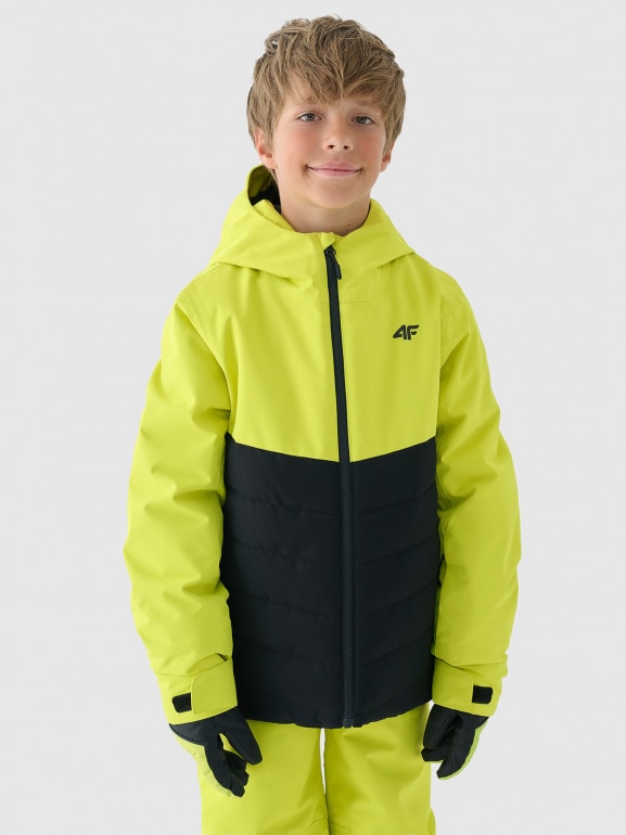 Chłopięca kurtka narciarska 4F 4FJWAW24TTJAM535 - zielona
