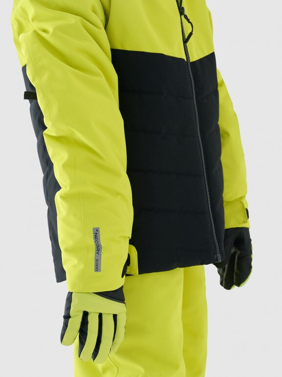 Chłopięca kurtka narciarska 4F 4FJWAW24TTJAM535 - zielona