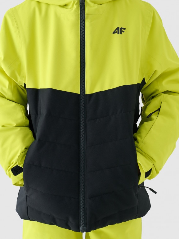 Chłopięca kurtka narciarska 4F 4FJWAW24TTJAM535 - zielona