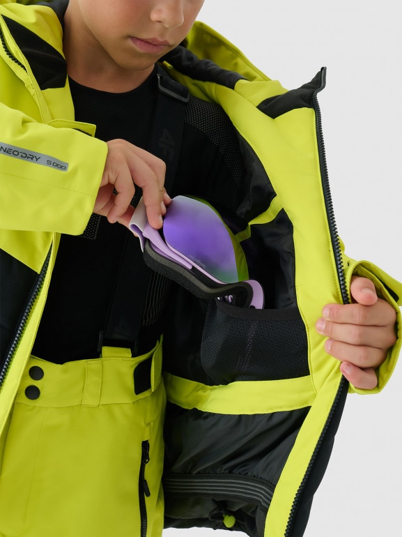 Chłopięca kurtka narciarska 4F 4FJWAW24TTJAM535 - zielona