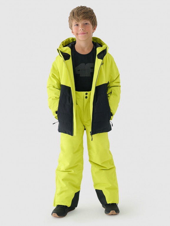 Chłopięca kurtka narciarska 4F 4FJWAW24TTJAM535 - zielona