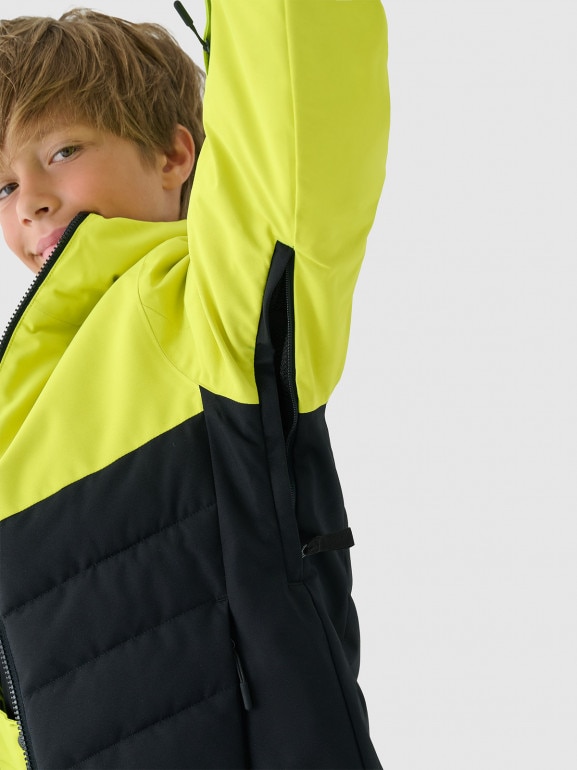 Chłopięca kurtka narciarska 4F 4FJWAW24TTJAM535 - zielona