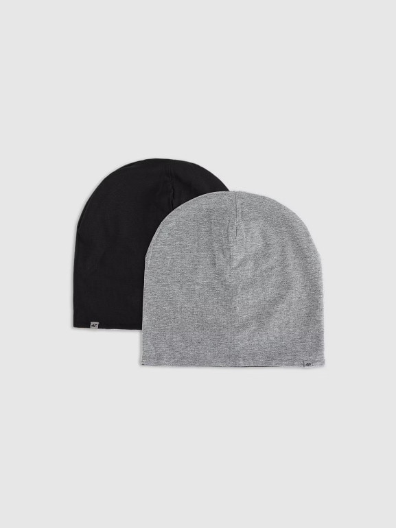 Dziecięca czapka beanie dwustronna 4F 4FJWAW25ACAPU603 - szara