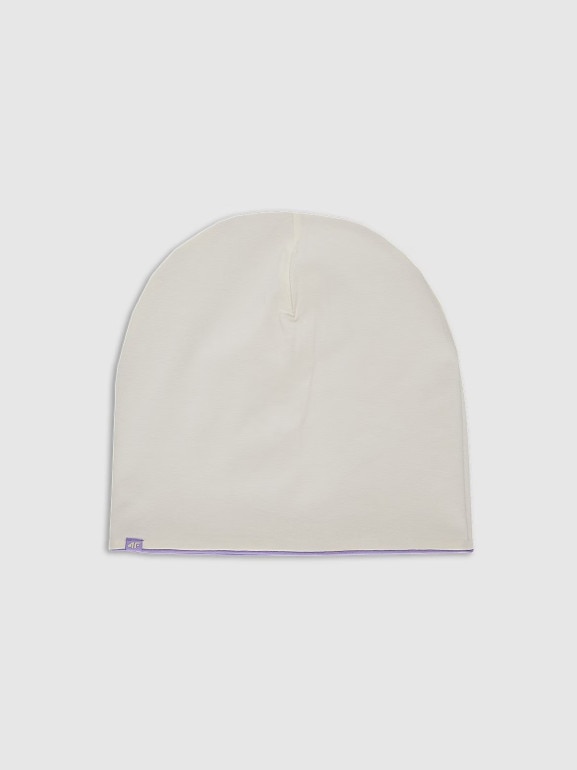 Dziecięca czapka beanie dwustronna 4F 4FJWAW25ACAPU603 - fioletowa