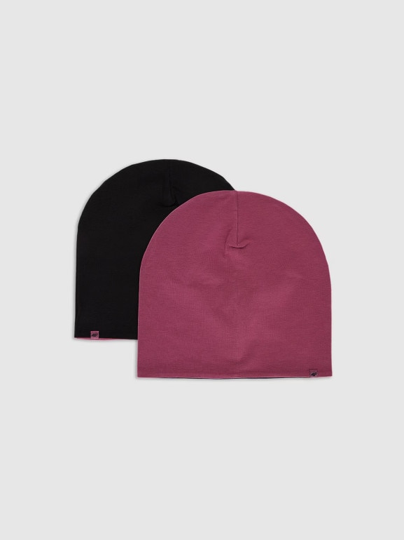 Dziecięca czapka beanie dwustronna 4F 4FJWAW25ACAPU603 - różowa