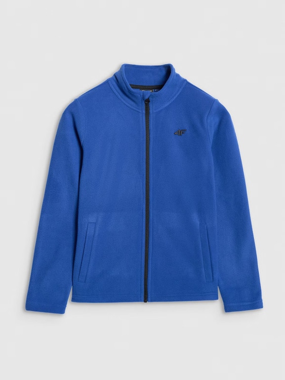 Chłopięcy polar ze stójką 4F 4FJWAW25TFLEM413 - niebieski