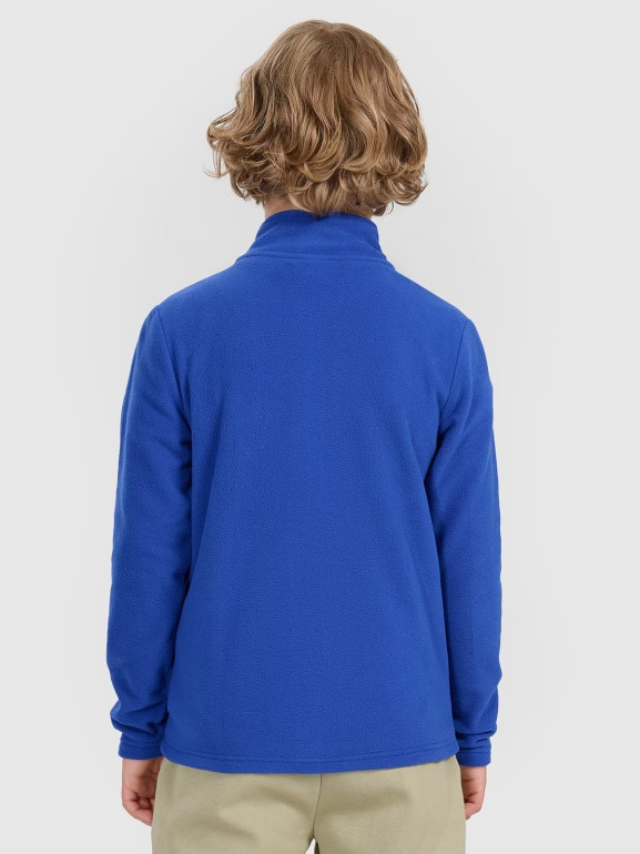 Chłopięcy polar ze stójką 4F 4FJWAW25TFLEM413 - niebieski