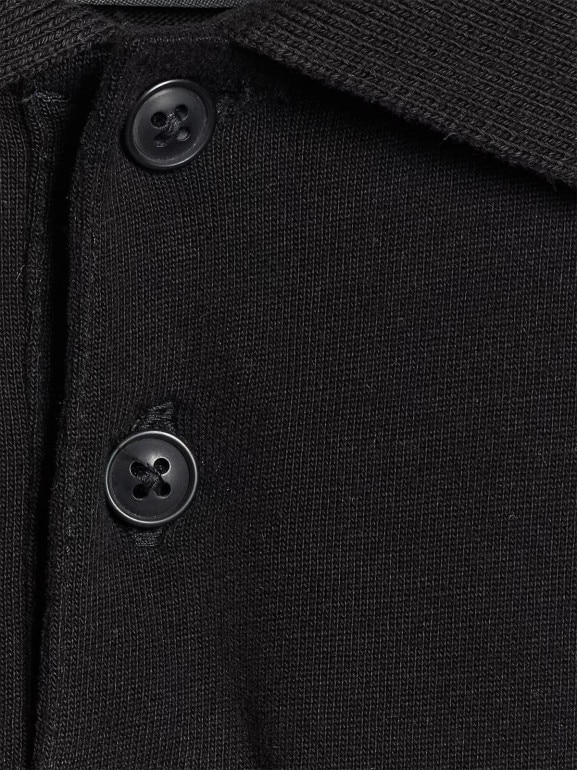 Chłopięcy longsleeve polo 4F 4FJWAW25TLONM483 - czarny