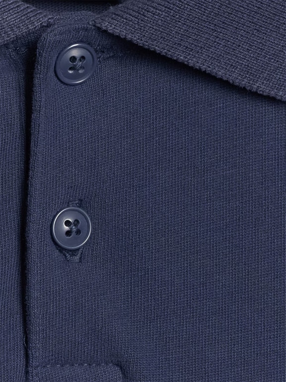 Chłopięcy longsleeve polo 4F 4FJWAW25TLONM483 - granatowy