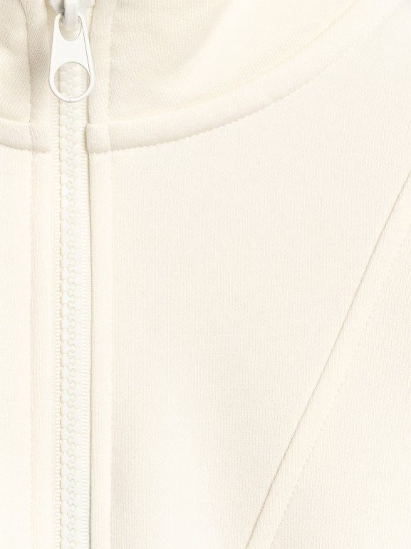 Dziewczęca bluza nierozpinana bez kaptura 4F 4FJWAW25TSWSF1939 - biała