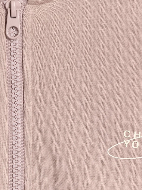 Dziewczęca bluza rozpinana z kapturem 4F 4FJWAW25TSWSF1941 - beżowa