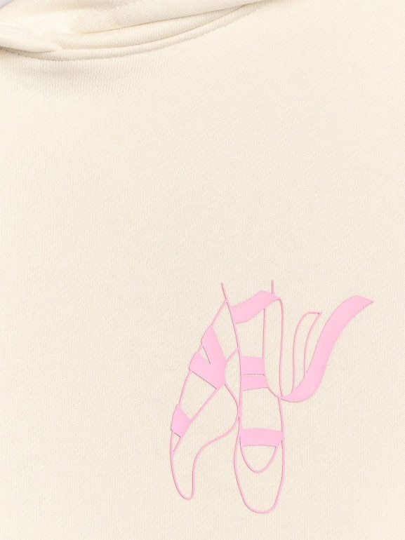 Dziewczęca bluza nierozpinana z kapturem 4F 4FJWAW25TSWSF2147 - biała