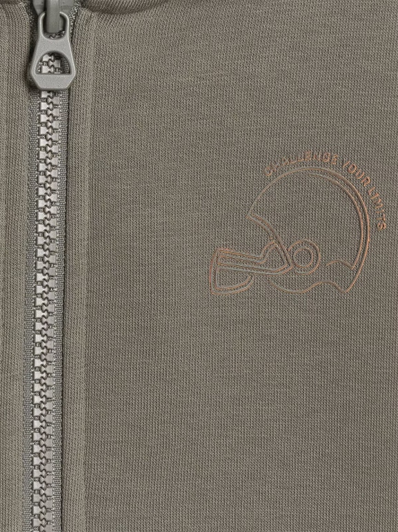 Chłopięca bluza rozpinana z kapturem 4F 4FJWAW25TSWSM2135 - khaki