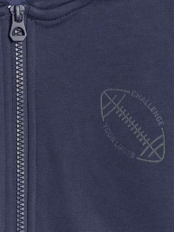 Chłopięca bluza rozpinana z kapturem 4F 4FJWAW25TSWSM2135 - granatowa