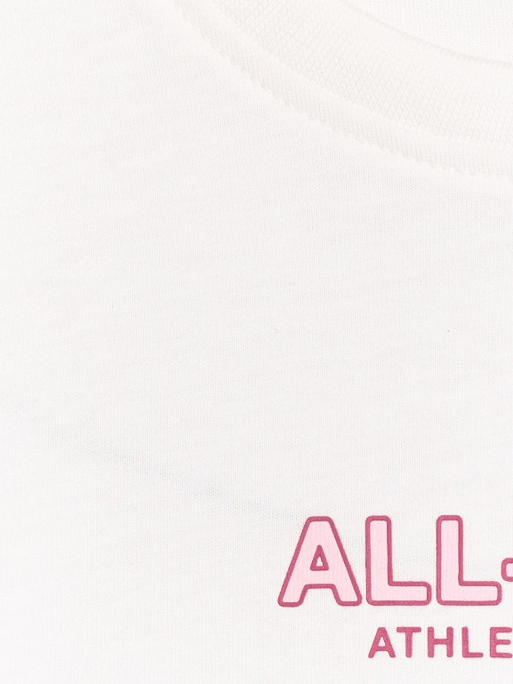 Dziewczęcy t-shirt z nadrukiem oversize 4F 4FJWAW25TTSHF2387 - biały