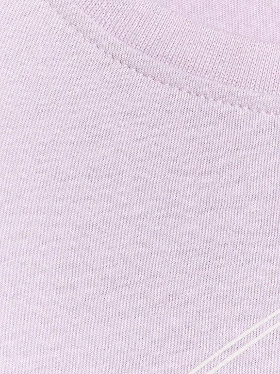 Dziewczęcy t-shirt z nadrukiem 4F 4FJWAW25TTSHF2388 - fioletowy