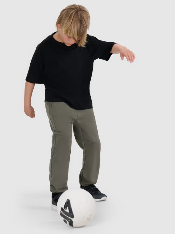 Chłopięcy t-shirt oversize 4F 4FJWAW25TTSHM2411 - czarny