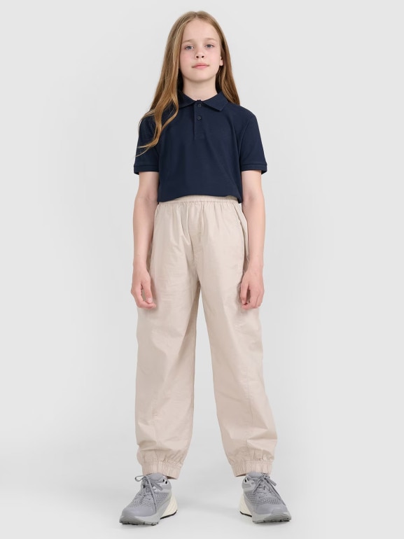 Dziecięca koszulka polo 4F 4FJWMM00TPTSU513 - granatowa