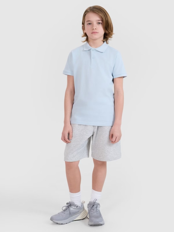 Dziecięca koszulka polo 4F 4FJWMM00TPTSU513 - niebieska
