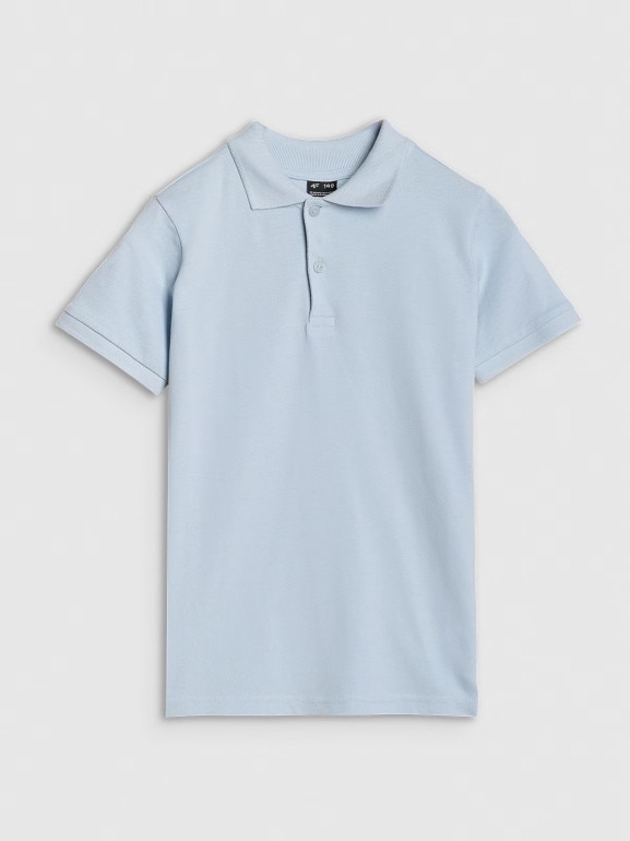 Dziecięca koszulka polo 4F 4FJWMM00TPTSU513 - niebieska