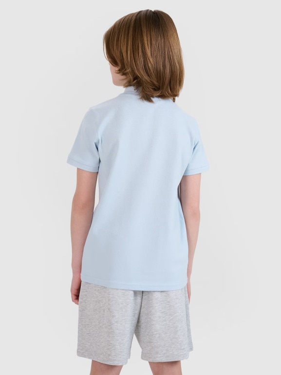 Dziecięca koszulka polo 4F 4FJWMM00TPTSU513 - niebieska