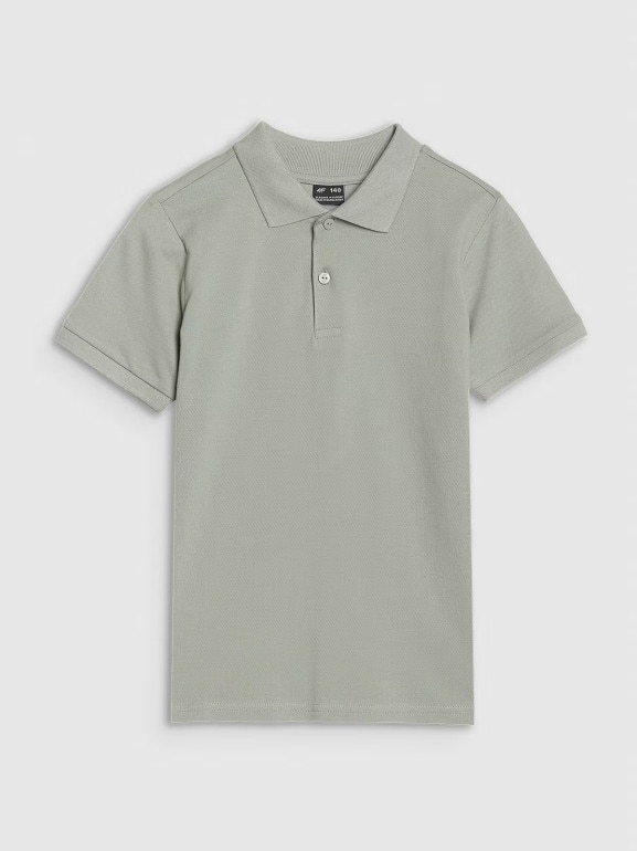 Dziecięca koszulka polo 4F 4FJWMM00TPTSU513 - zielona