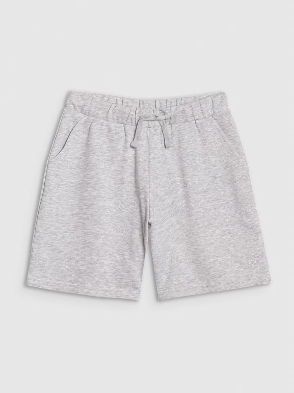 Dziewczęce spodenki dresowe 4F 4FJWMM00TSHOF630 - szare