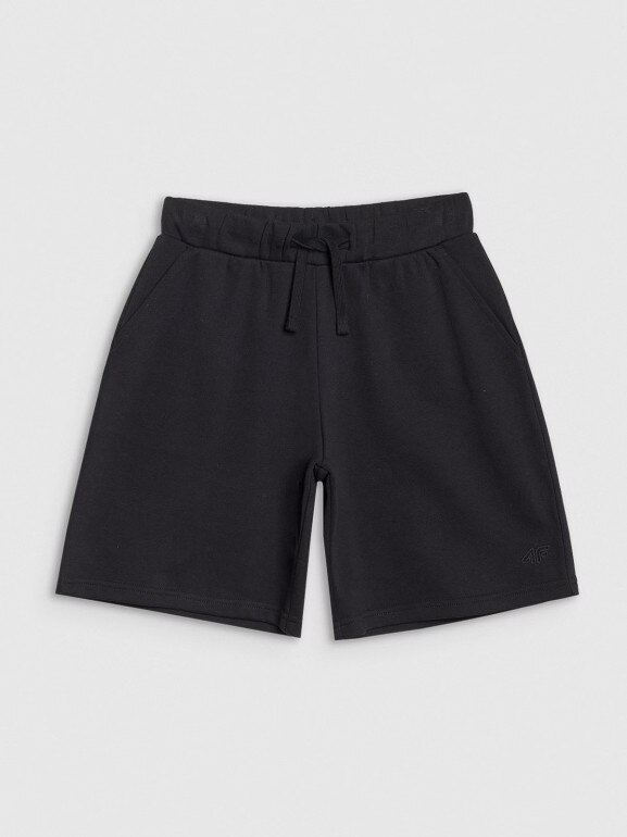 Chłopięce spodenki dresowe 4F 4FJWMM00TSHOM629 - czarne