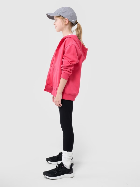 Dziewczęce legginsy dzianinowe 4F 4FJWMM00TTIGF220-20S - czarne