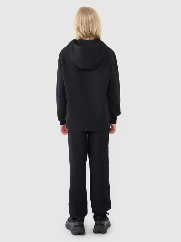 Chłopięce spodnie dresowe joggery 4F 4FJWMM00TTROM1188 - czarne