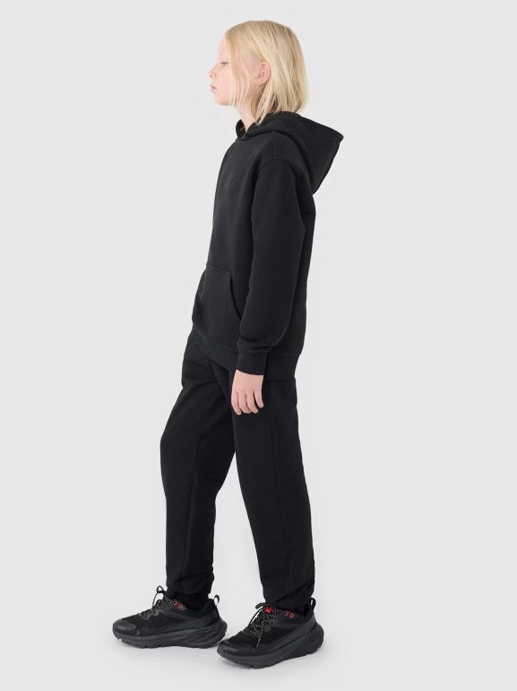 Chłopięce spodnie dresowe joggery 4F 4FJWMM00TTROM1188 - czarne