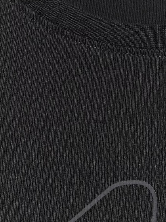 Dziewczęca koszulka oversize z nadrukiem 4F 4FJWMM00TTSHF2333 - czarna