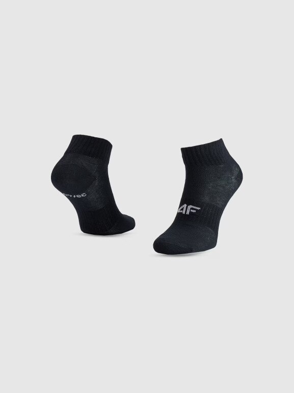 Chłopięce skarpetki za kostkę (3-pack) 4F 4FJWMM00USOCM499 - czarne