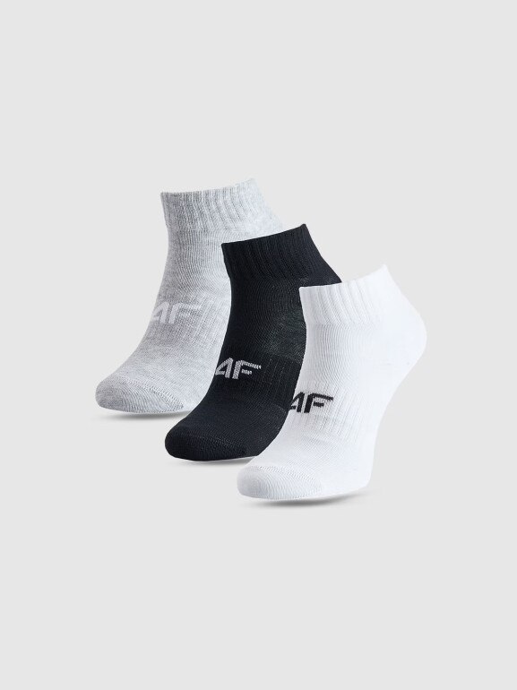 Chłopięce skarpetki za kostkę (3-pack) 4F 4FJWMM00USOCM499 - multikolor