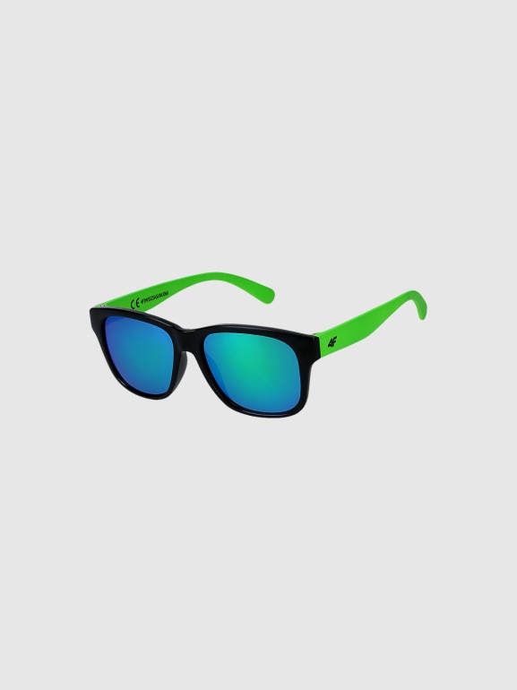 Dziecięce okulary przeciwsłoneczne z powłoką lustrzaną 4F 4FJWSS25ASUNU066 - zielone