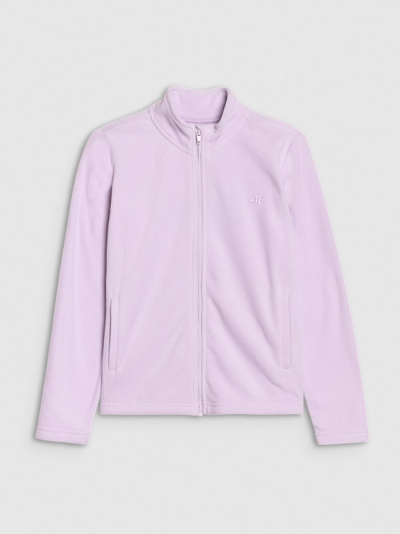 Dziewczęcy polar rozpinany 4F 4FJWSS25TFLEF386 - fioletowy