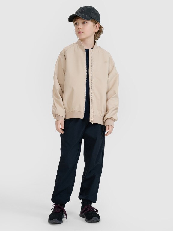 Dziewczęca kurtka przejściowa 4F 4FJWSS25TJACF184 - beżowa