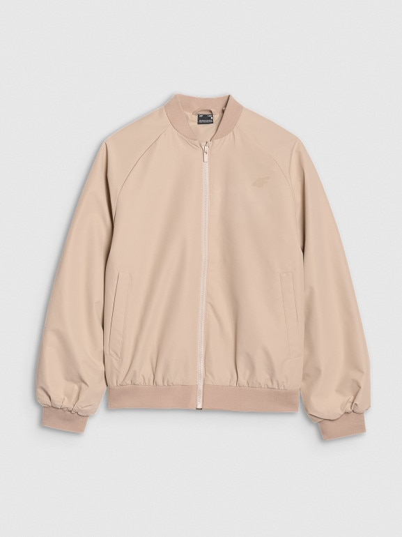 Dziewczęca kurtka przejściowa 4F 4FJWSS25TJACF184 - beżowa