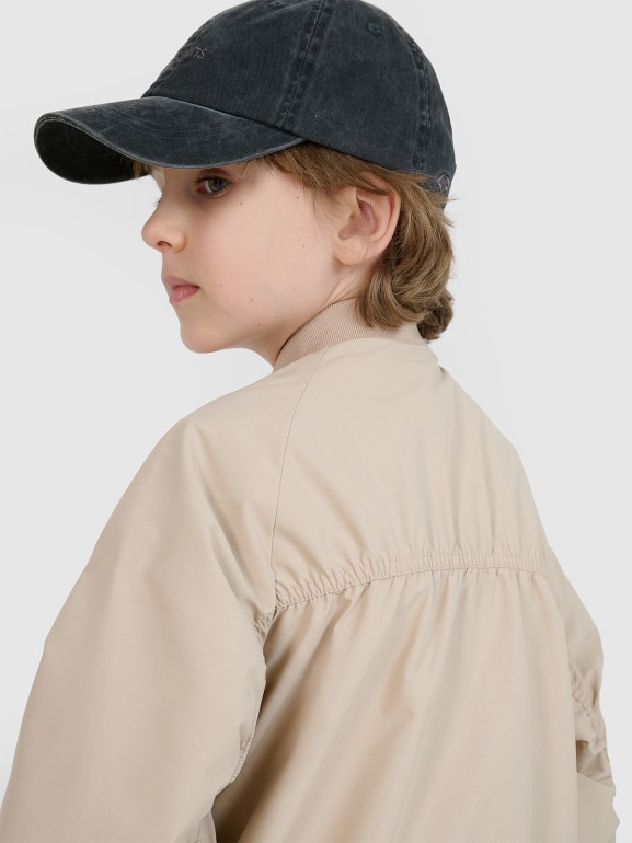 Dziewczęca kurtka przejściowa 4F 4FJWSS25TJACF184 - beżowa