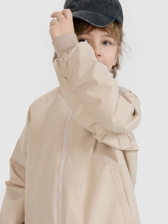 Dziewczęca kurtka przejściowa 4F 4FJWSS25TJACF184 - beżowa