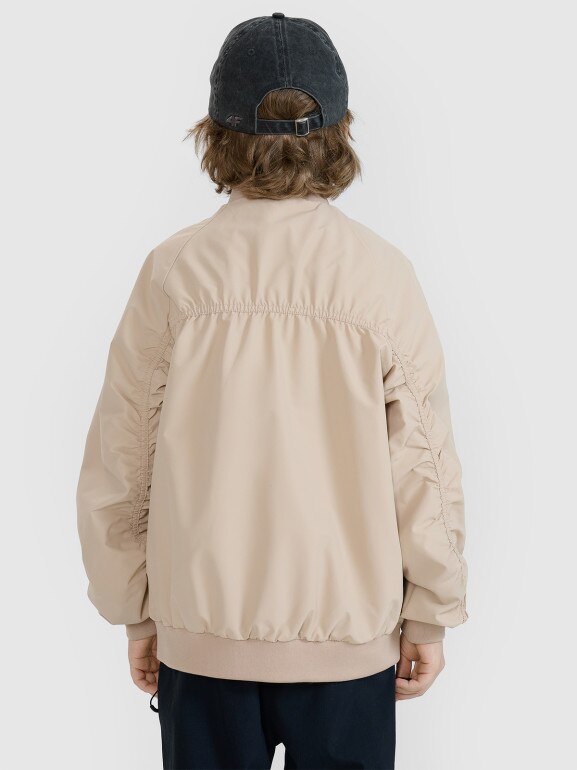 Dziewczęca kurtka przejściowa 4F 4FJWSS25TJACF184 - beżowa