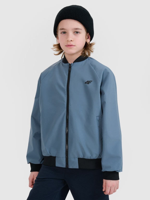 Chłopięca kurtka przejściowa 4F 4FJWSS25TJACM186 - niebieska