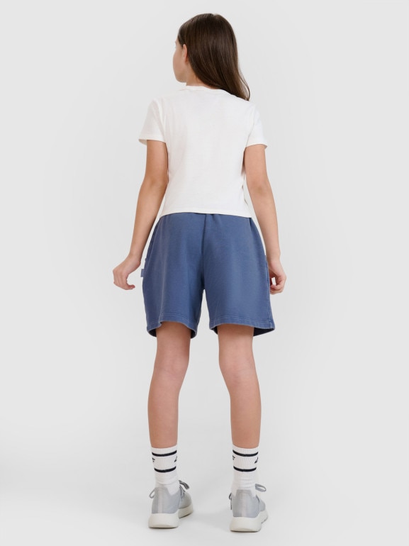 Dziewczęce spodnie dresowe 4F 4FJWSS25TSHOF483 - granatowe