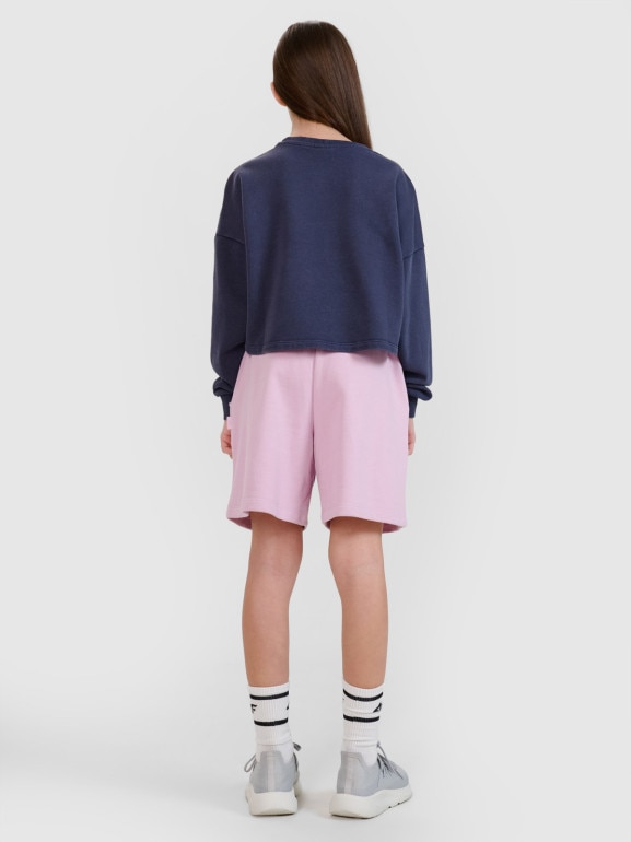 Dziewczęce spodnie dresowe 4F 4FJWSS25TSHOF483 - różowe