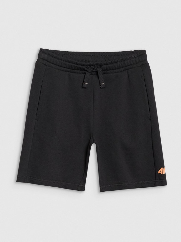 Chłopięce spodenki dresowe 4F 4FJWSS25TSHOM600 - czarne